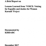 Lessons Learned from VOICE: Voicing for Equality and Justice for Women Karnali Project