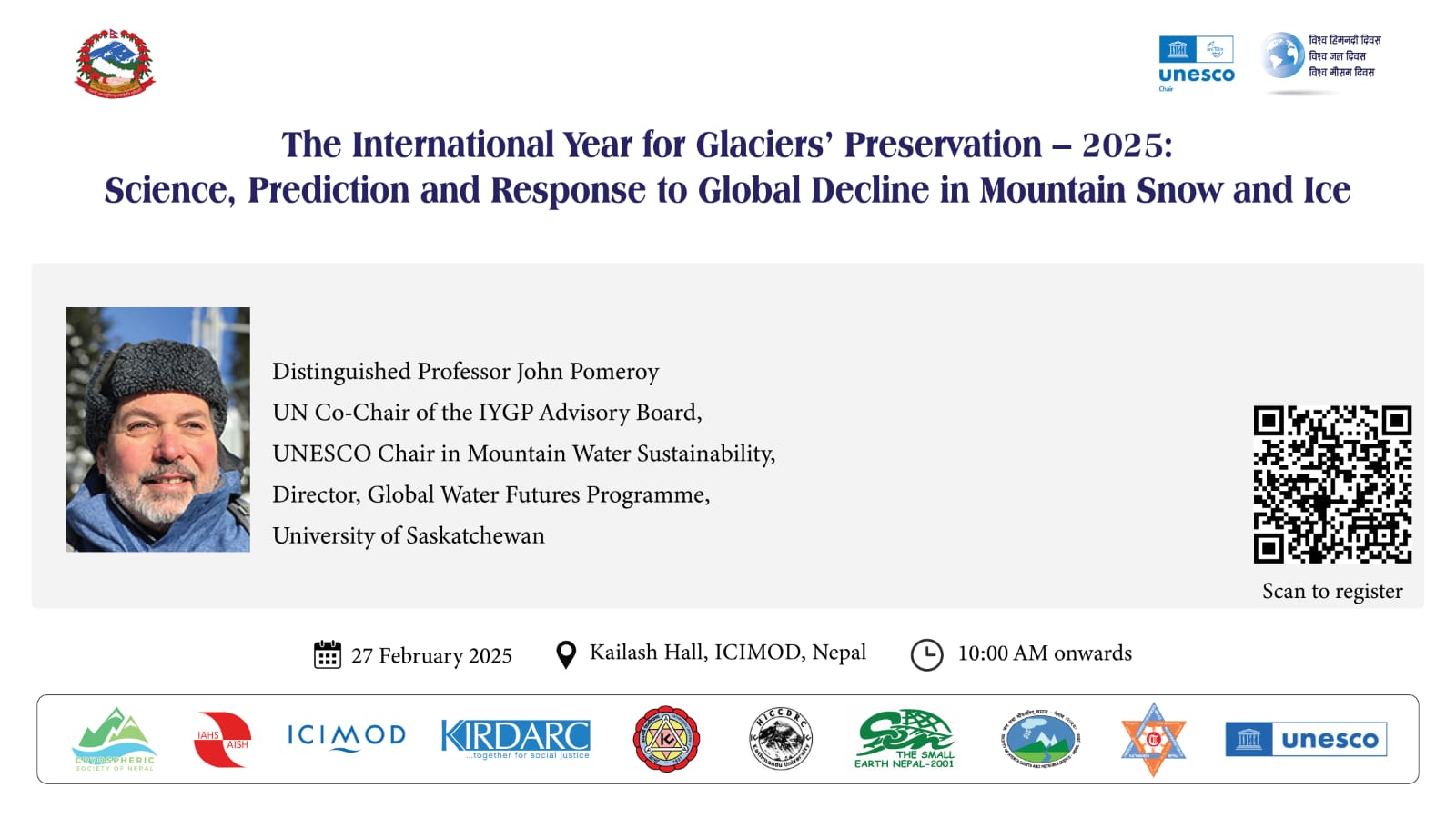 The International Year for Glaciers’ Preservation—2025: Science, Prediction, and Response to Global Decline in Mountain Snow and Ice