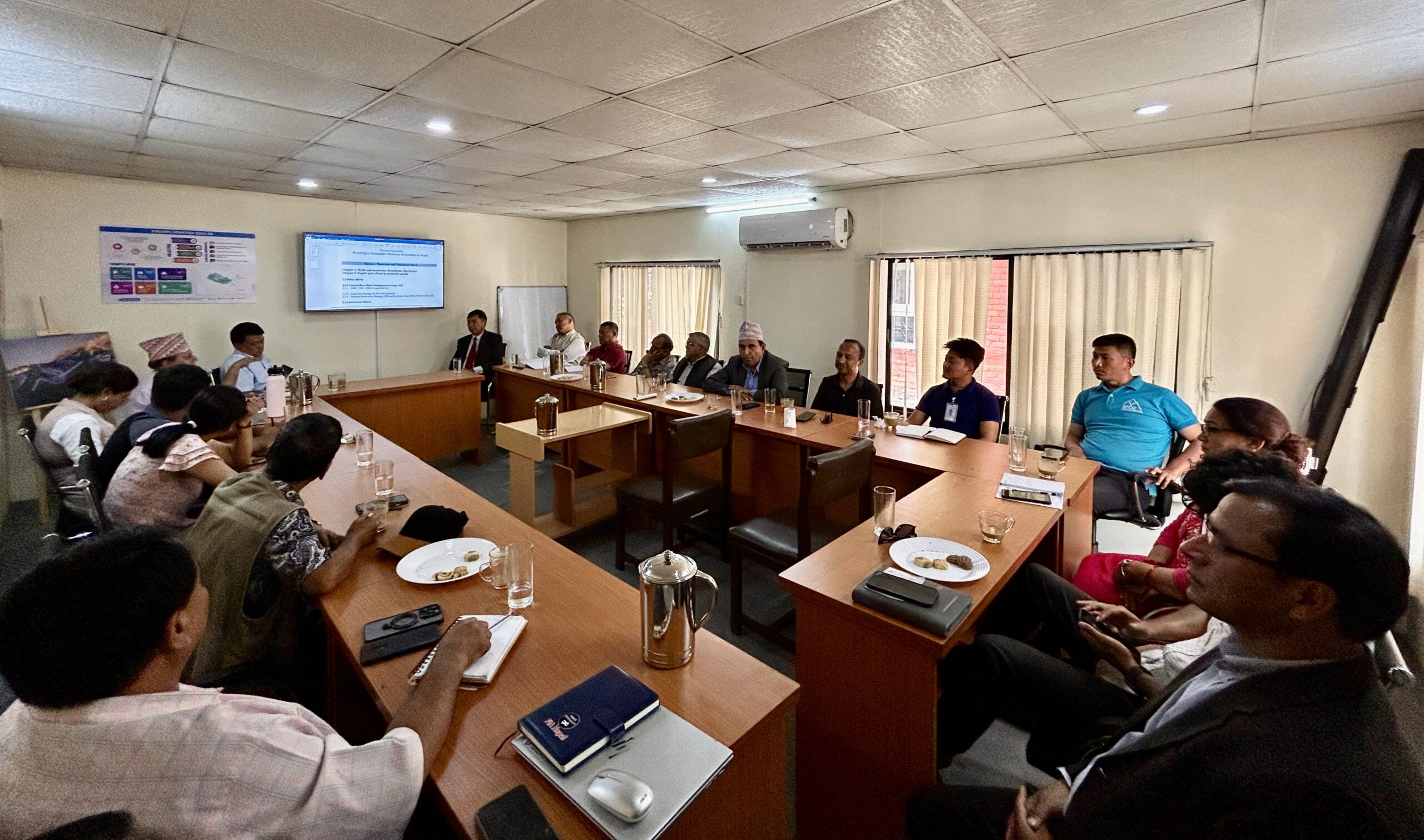 Mountain Partnership members meeting at KIRDARC Nepal, Coordination Office, Sanepa, Lalitpur, Nepal.